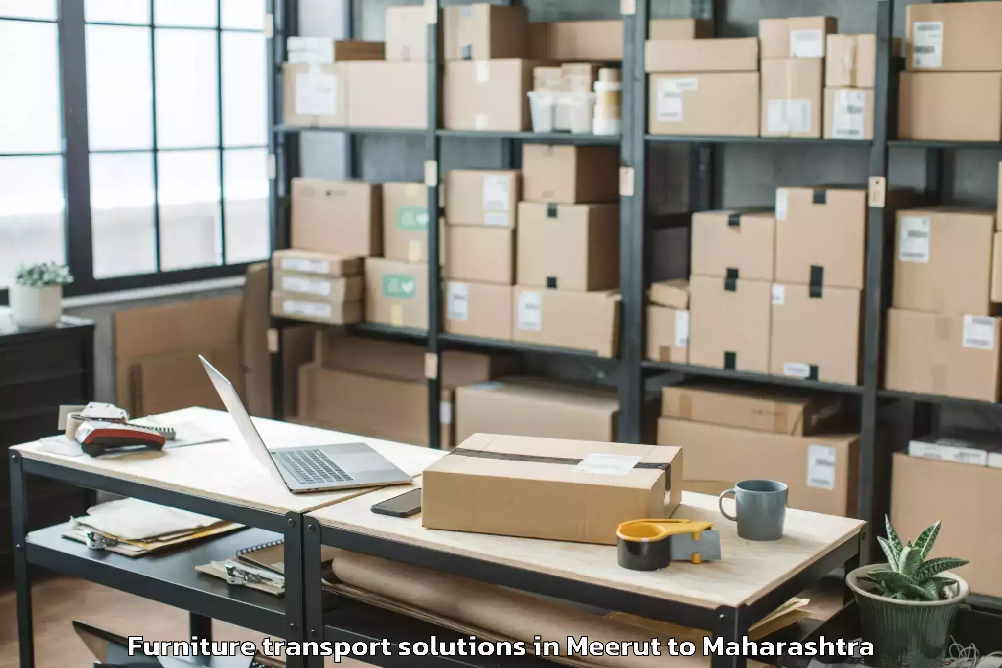 Affordable Meerut to Mehkar Furniture Transport Solutions